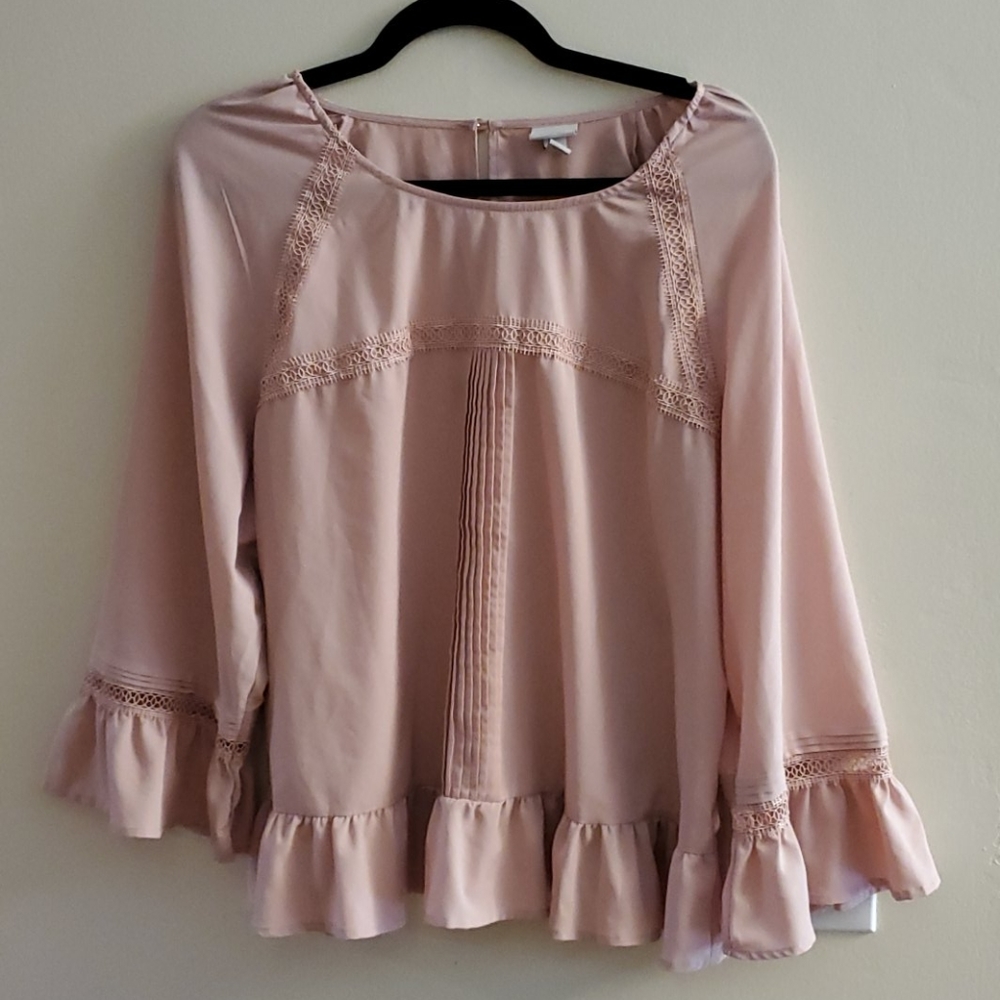 Blush pink blouse (L)